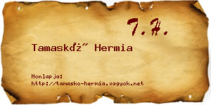 Tamaskó Hermia névjegykártya